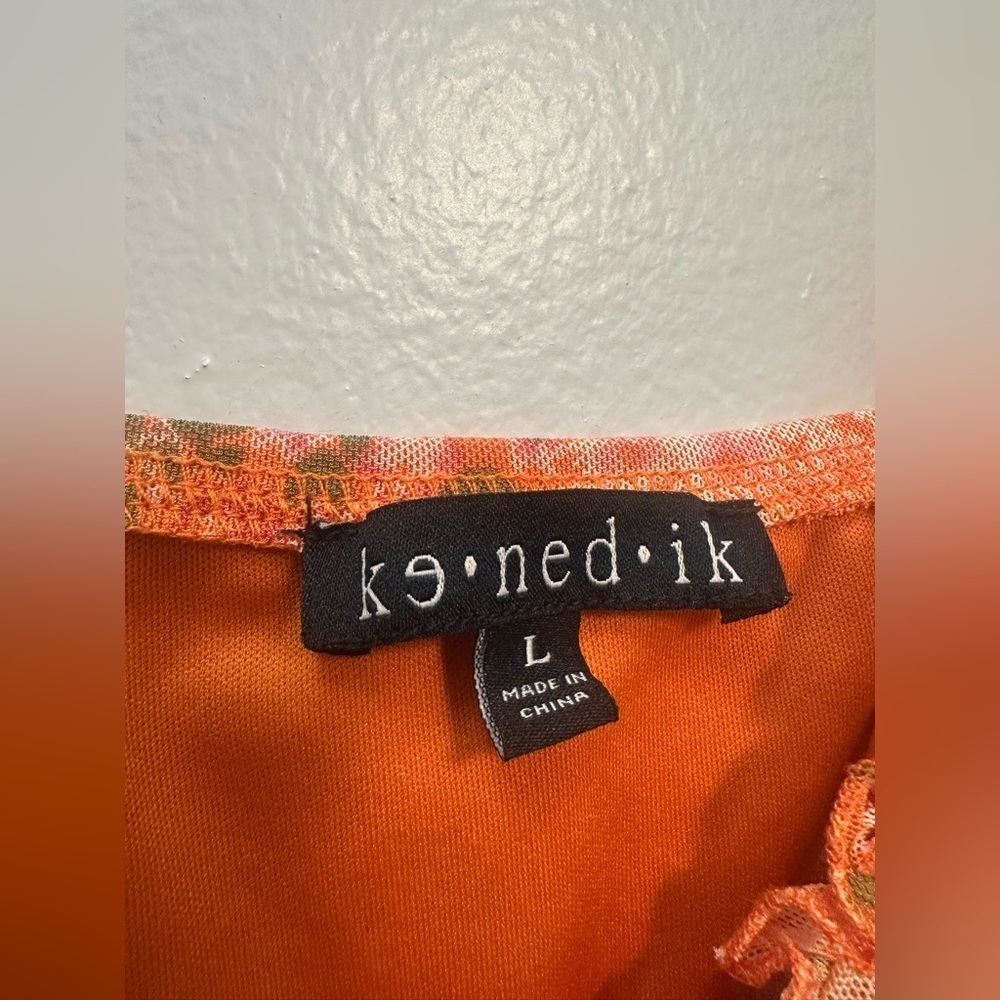 Floral Orange Dress - Picture 4 of 5